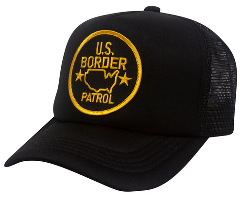 Law Enforcement BLK. Trucker Hat Adjustable - US Border Patrol