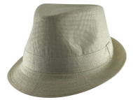 Top Headwear Banded Fedora Hat - Ivory