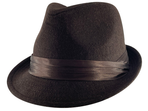 Top Headwear Satin Band Wool Fedora Hat