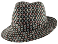 Top Headwear Checker Plaid Fedora Hat