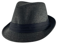 Top Headwear Triband Straw Fedora Hat