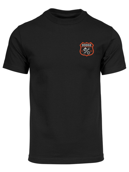 Gravity Trading Mens Dodge Est. 1914 Short Sleeve Pocket Logo T-Shirt
