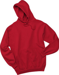Jerzees Adult Double Lined Hooded Pullover, True Red, X-Large