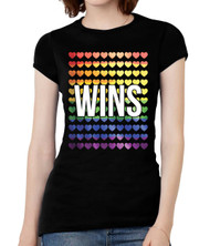 Womens Love Wins Banner Short-Sleeve T-Shirt