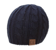 Thick Knitted Cuffless Winter Beanie