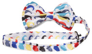 Clover Graphic Rainbow Design Bow Tie