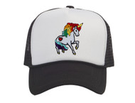 Adult Unicorn Rainbow Mesh Cap Snapback Trucker Hat