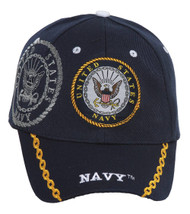 United States Navy Chains Adjustable Hat w/ Emblem Shadow/Embroidery