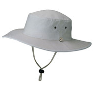 RIP-STOP FABRIC WASHED AUSSIE HAT WITH CHIN CORD