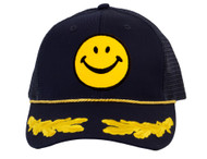 Top Headwear Captain Hat Smile Face Trucker Cap