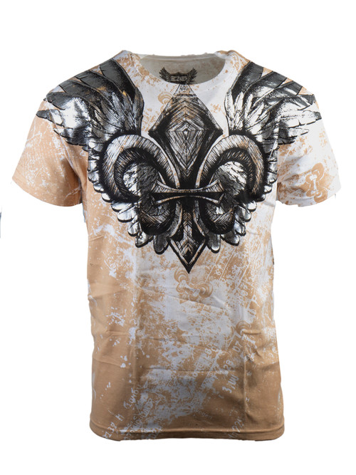 Konflic Men's Fleur-de-lis T-Shirt Khaki