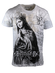 Konflic NWT Men's Virgin Mary Emblem Graphic MMA Muscle T-shirt
