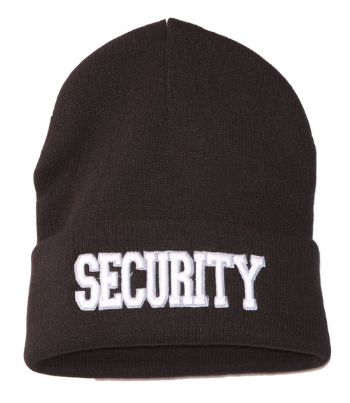 Security Knit Beanie Cuff Beanie, Black