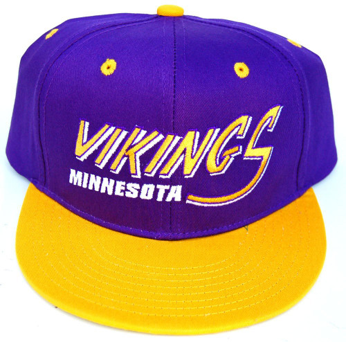 Vintage Minnesota Vikings Flatbill Snapback Cap Hat