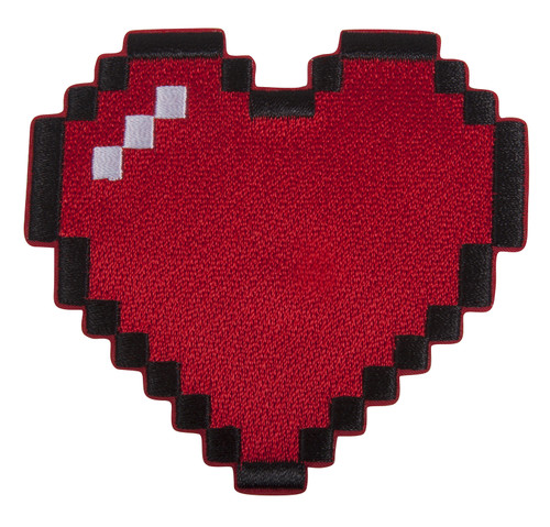 80s Video Game Pixelated Heart Patch