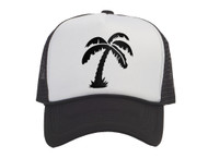 Men's Palm Tree Cap Snapback Trucker Hat