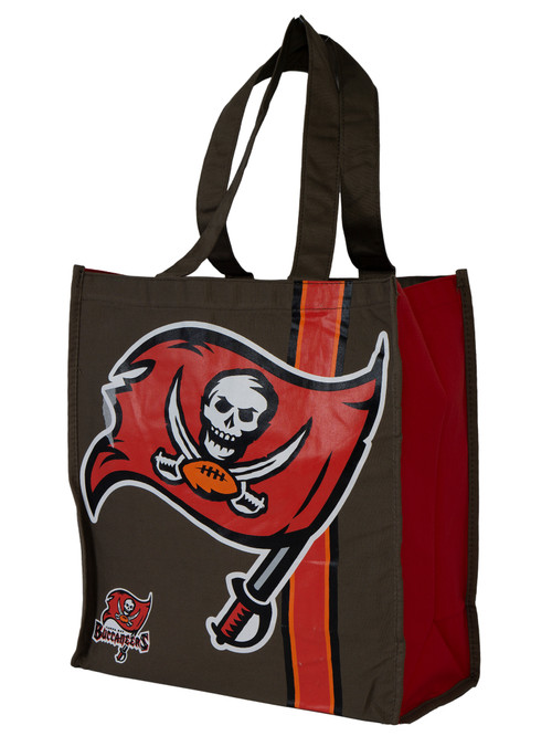 NFL Team Logo Reusable  Tampa Bay Buccaneers Tote Grocery Tote Shopping Bag