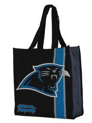 NFL Team Logo Reusable  Carolina Panthers Grocery Tote Shopping Bag