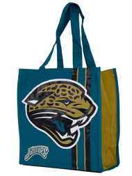 NFL Team Logo Reusable  Jacksonville Jaguars Grocery Tote Shopping Bag