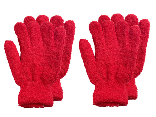 Men's Women's 2 Pairs Warm Winter Fuzzy Cozy Gloves
