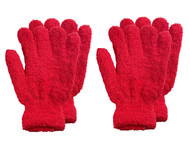 Men's Women's 2 Pairs Warm Winter Fuzzy Cozy Gloves