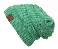 Sage Thick Knit Soft Stretch Beanie Cap