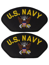 United States Military US Navy Veteran Iron On Patch Only 2 Pieces