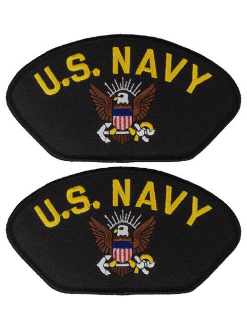 United States Military US Navy Veteran Iron On Patch Only 2 Pieces