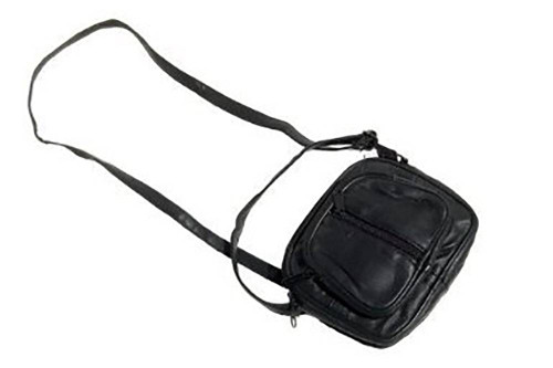 DCI Genuine Leather Sling Small Bag - Black