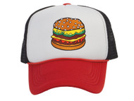 Top Headwear Hamburger Cheeseburger Trucker Hat - Men's Snapback Burger Food Cap