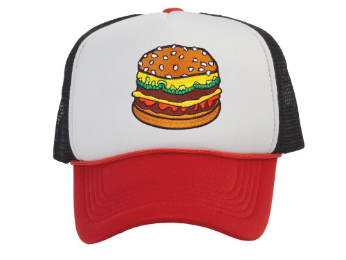 Top Headwear Hamburger Cheeseburger Trucker Hat - Men's Snapback Burger Food Cap