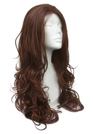 Elegante Womens Holiday Lace Front Red Wig