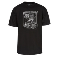 Mens Route 66 Tshirt - America's Highway USA Motorcyle Chopper Shirt Black