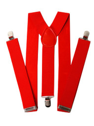 Red Casual Elastic Suspender