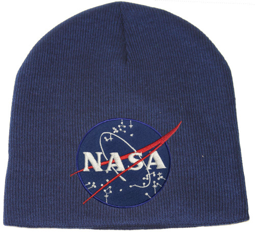 Delux Military 3D Embroidery Law Enforcement Beanie NASA - Navy