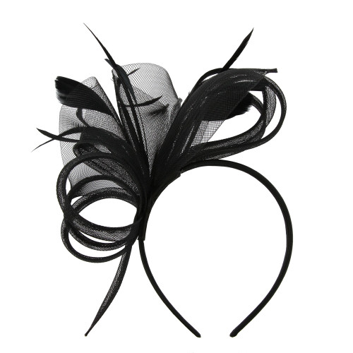 Chic Headwear Fascinator w/ Side Loops Feathers