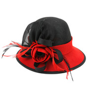 Chic Headwear 1920s Flapper Loop Flax Fabric Hat