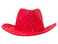 Glitter Sequin Trim Cowboy Hat