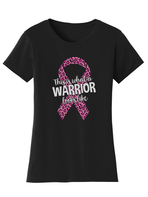 Gravity Trading Womens This is what a Warrior Looks Like Breast Cancer Ribbon Shirt