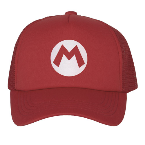 Boys Youth Size Mario Hat Trucker Cosplay Costume Plummer Bros Cap