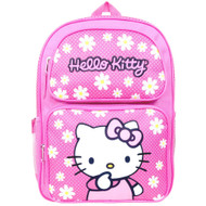 Hello Kitty Girls Backpack Cute Pink School Bookbag Padded Straps, Travel Bag