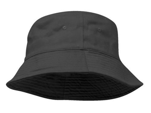 Pigment Dyed Bucket Hat-Charcoal