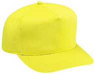 Cotton Twill Five Panel Pro Style Caps, Yellow