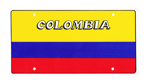 National Plastic License Plate Cover Holder, Colombia