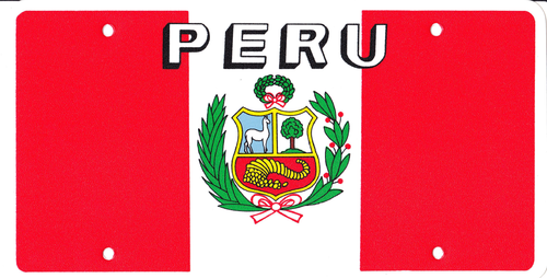 National Plastic License Plate Cover Holder, Peru
