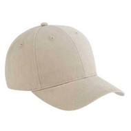 Brushed Cotton Twill Low Profile Pro Style Caps, Khaki