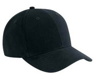 Brushed Cotton Twill Low Profile Pro Style Caps, Black