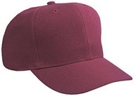 Wool Blend Pro Style Caps, Burgundy Maroon