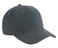Brushed Cotton Twill Low Profile Pro Style Caps, Charcoal Gray