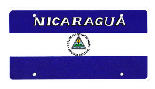 National Plastic License Plate Cover Holder, Nicaragua